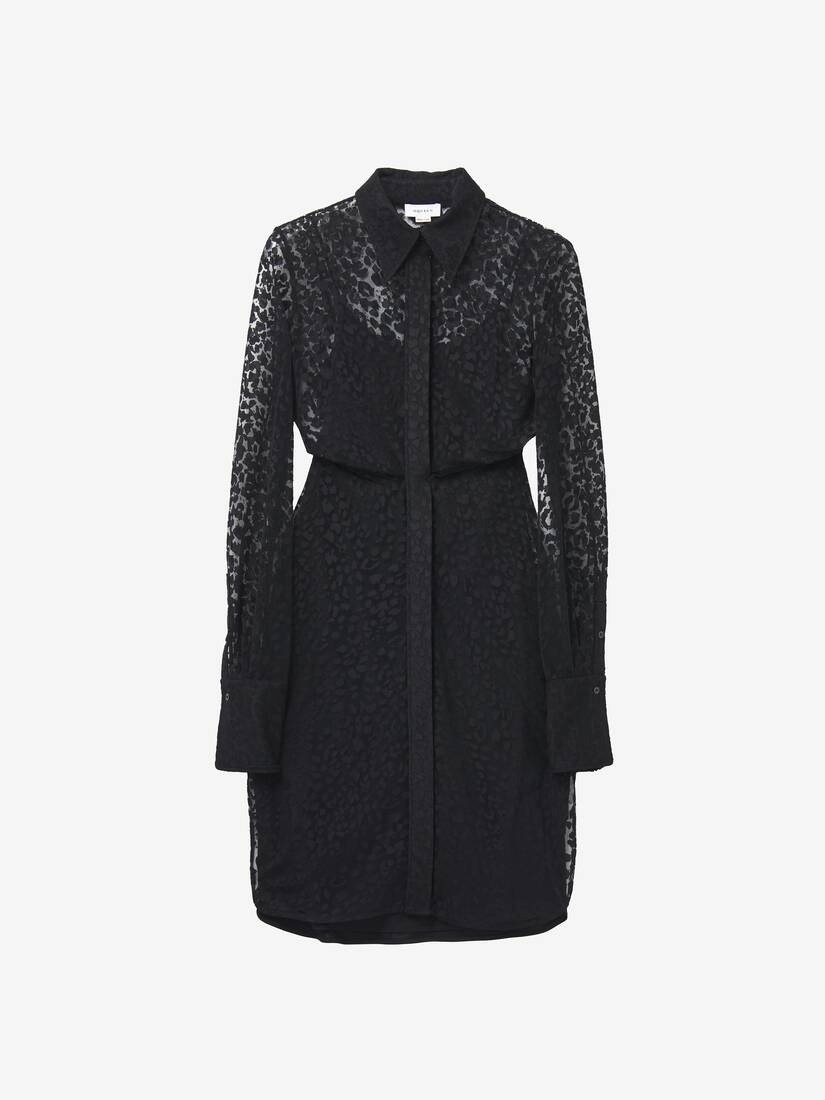 Leopard Devoré Shirt Dress - 2