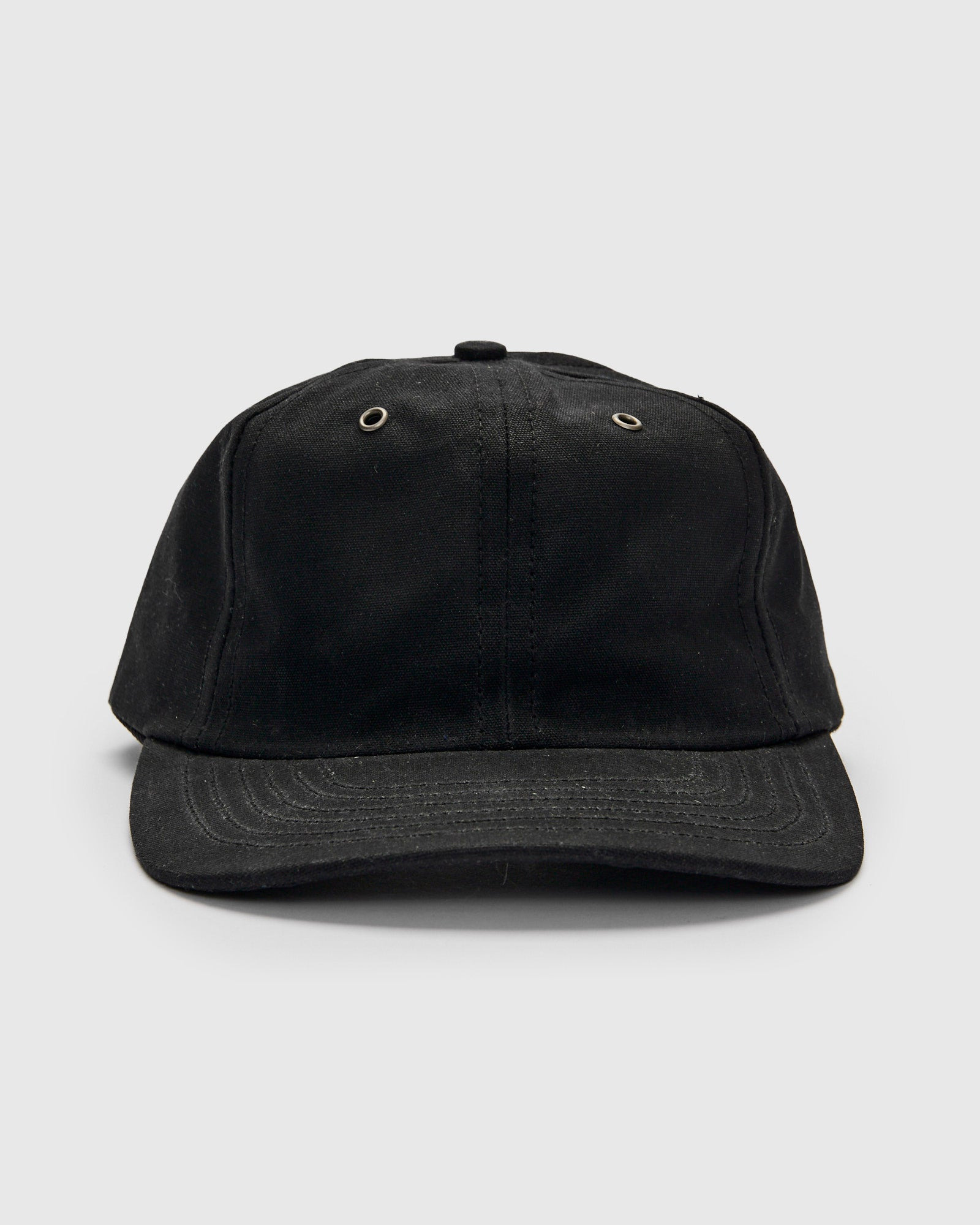 Waxed Canvas Baseball Cap in Black - 3