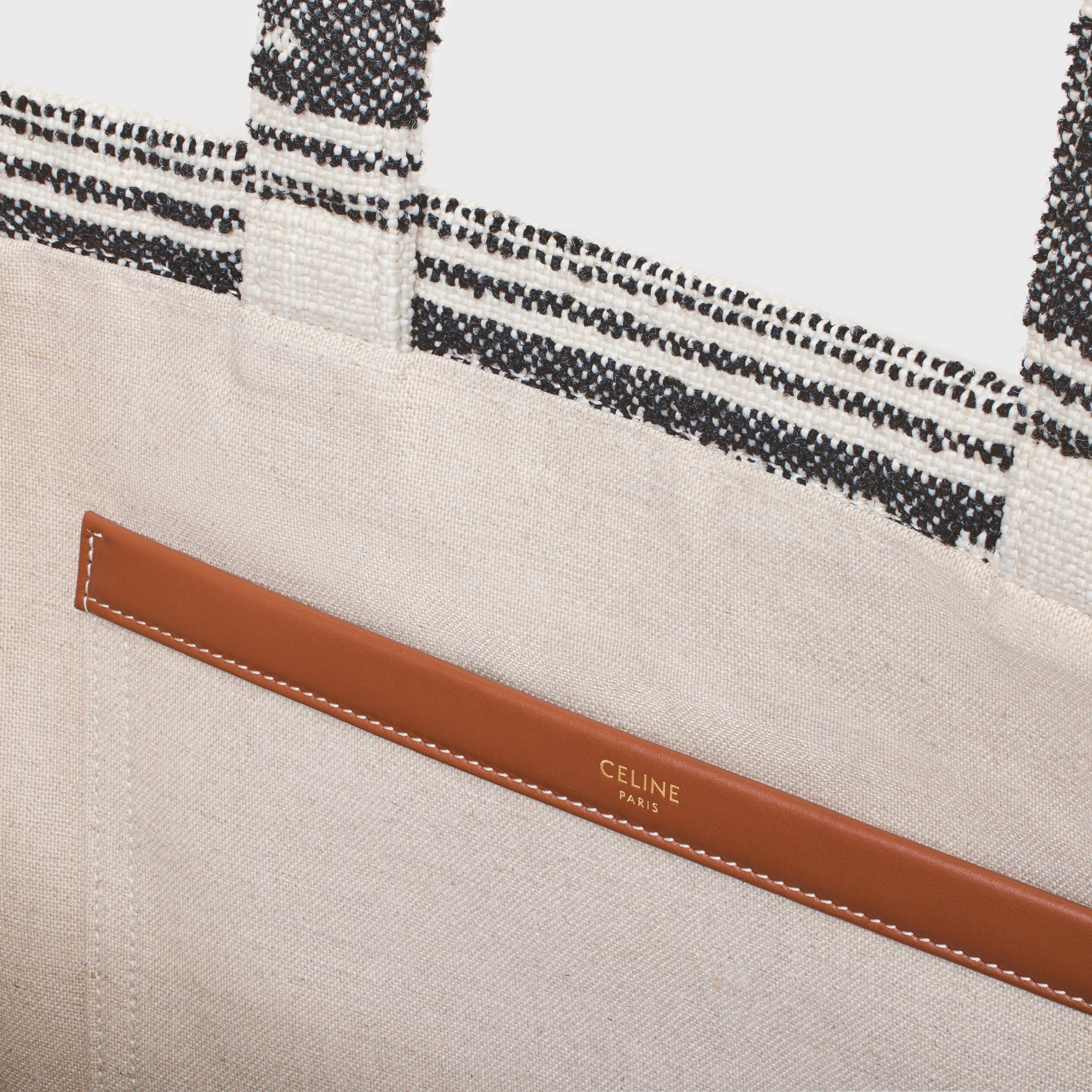 Large Cabas Thais in STRIPED TEXTILE WITH CELINE JACQUARD - 4