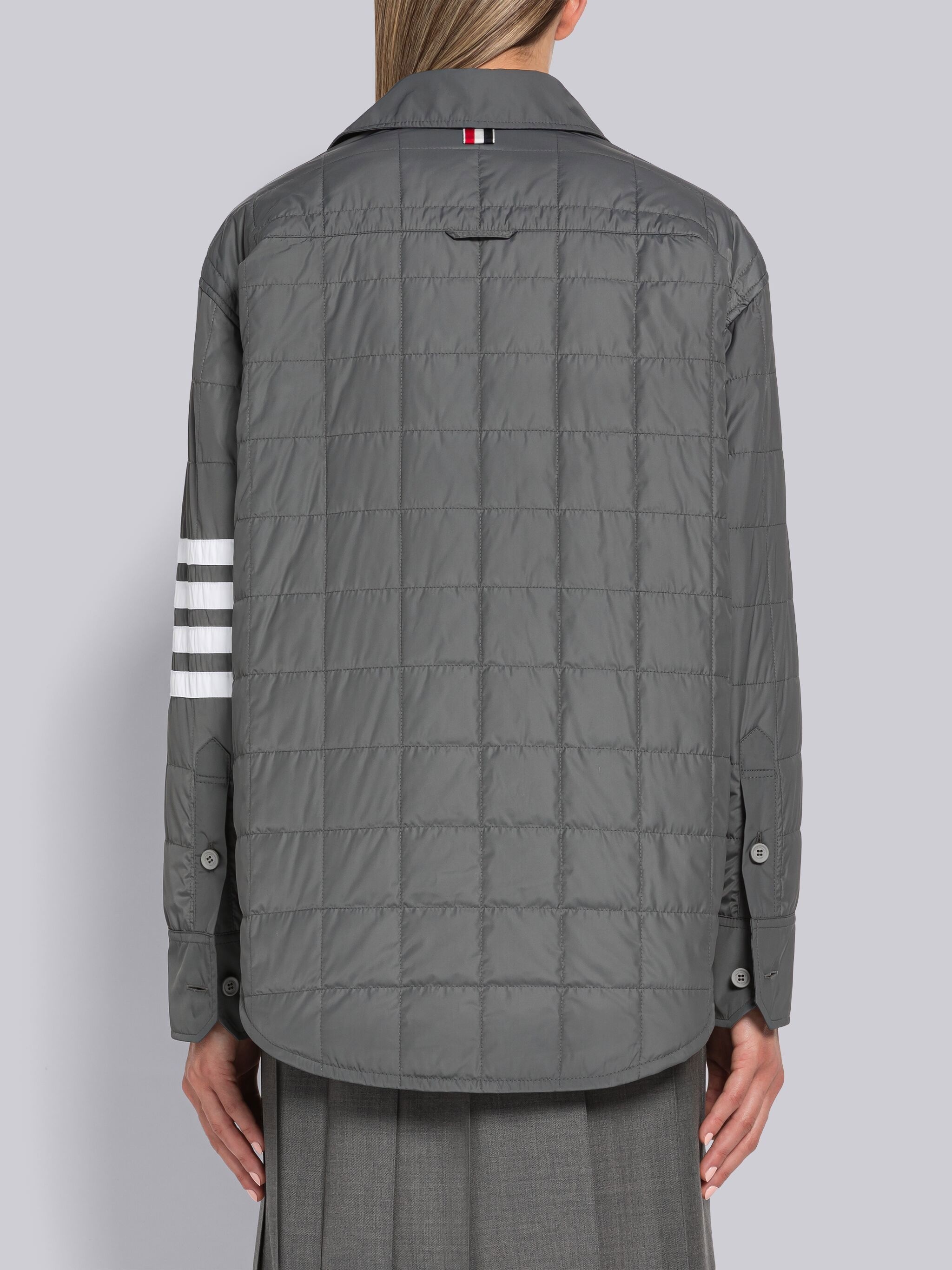 Poly Twill Quilted Tech Down 4-Bar Shirt Jacket - 3