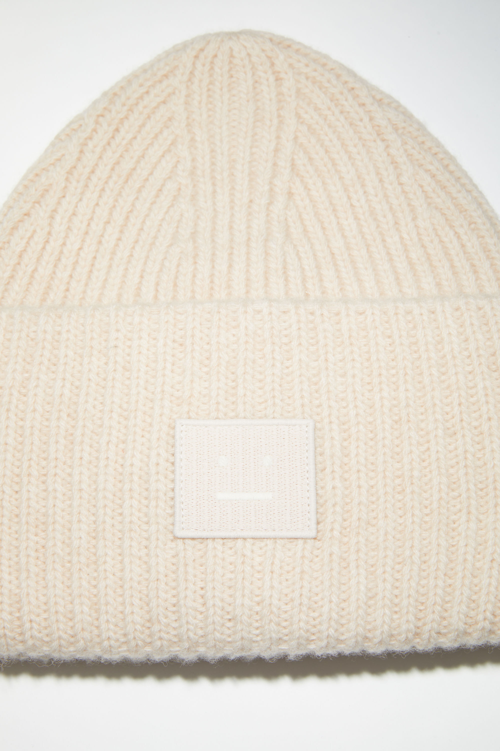 Ribbed knit beanie hat - Oatmeal melange - 4