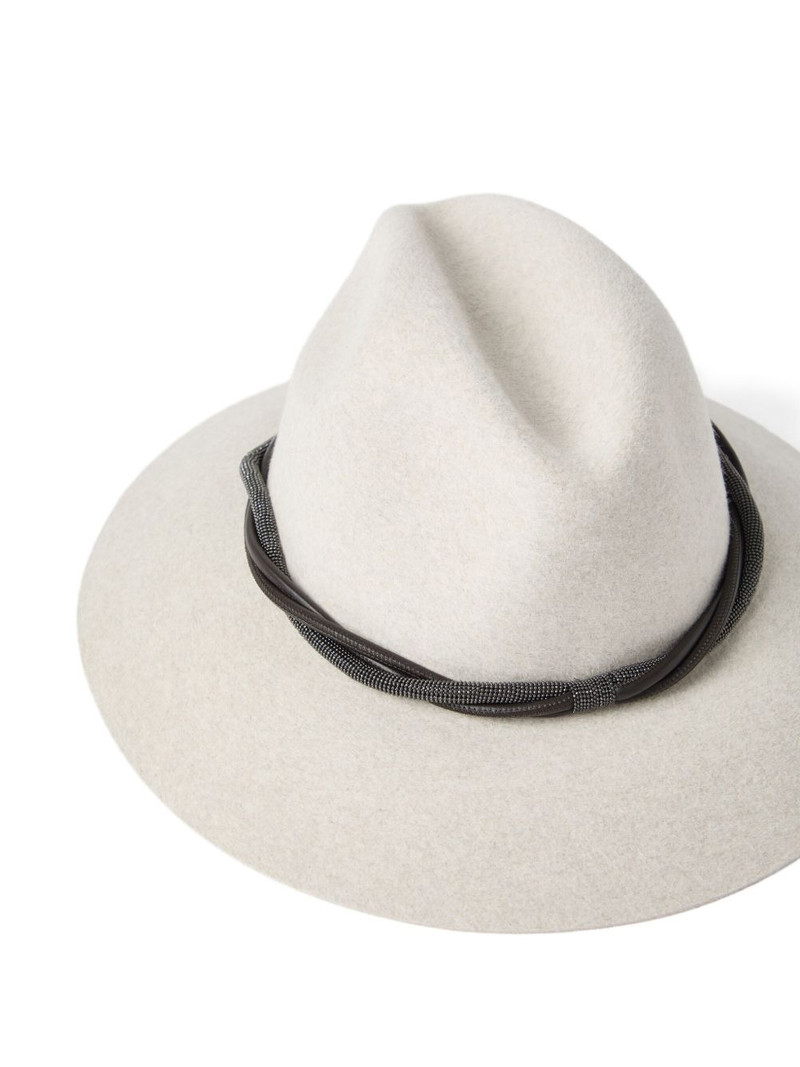 Brunello Cucinelli felt fedora outlook