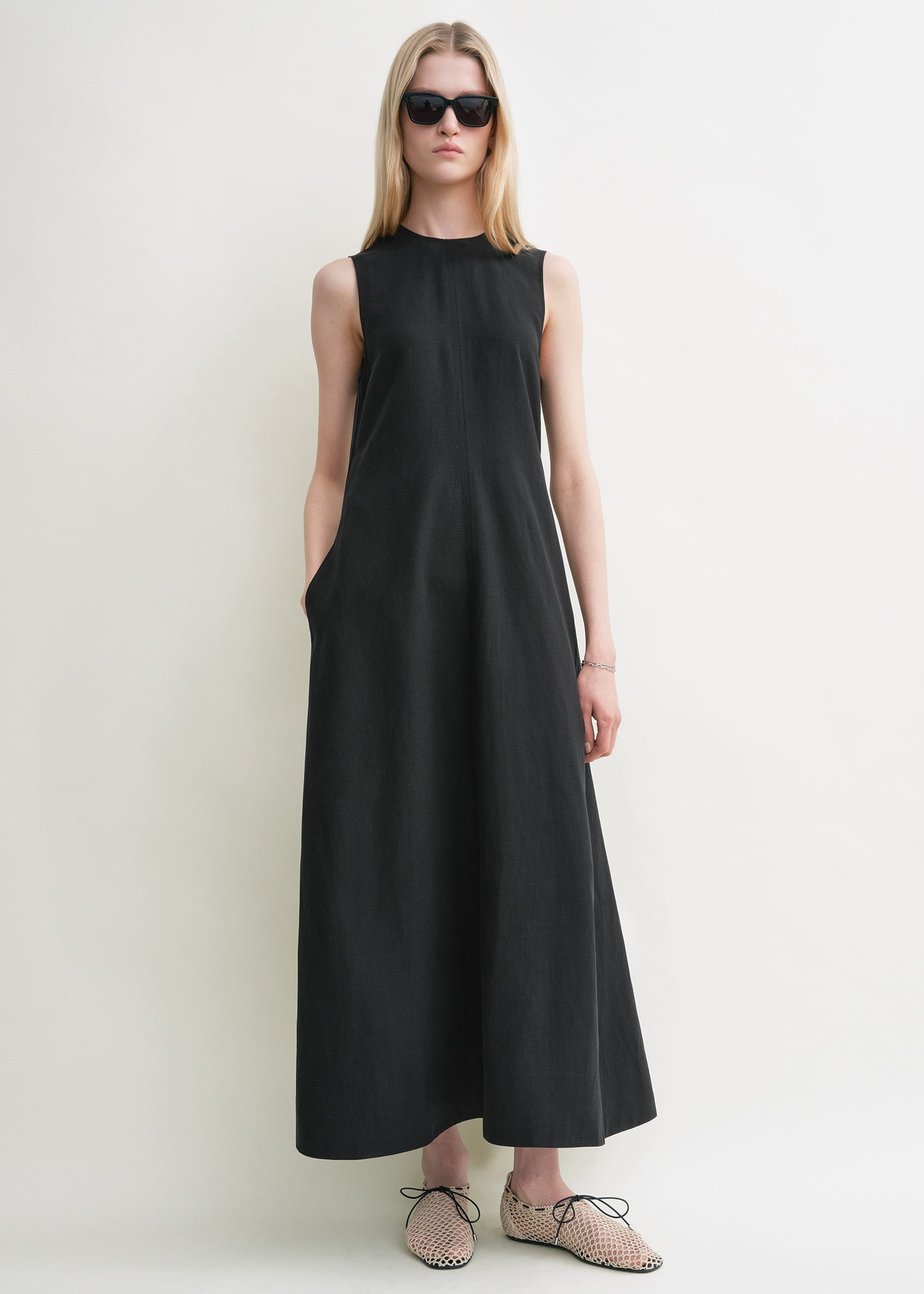 Fluid summer dress black - 3