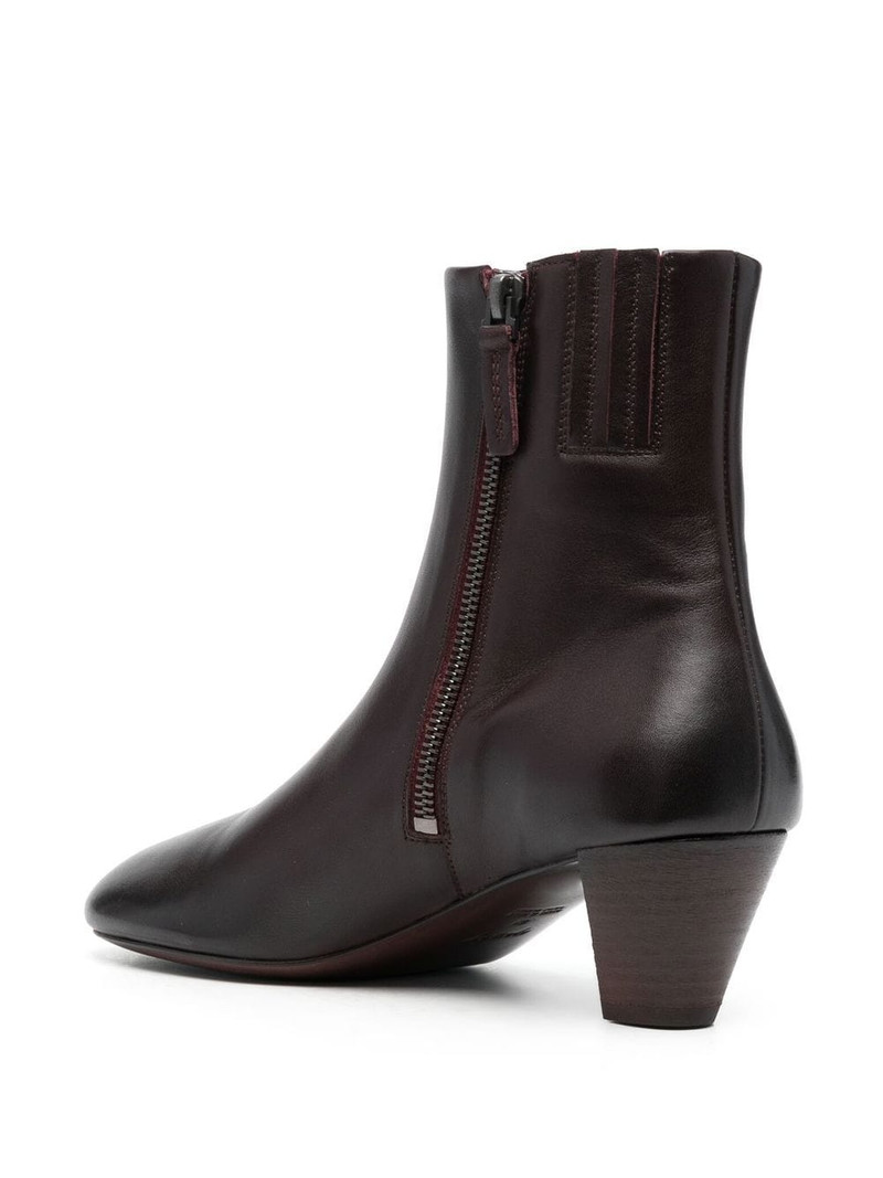 round-toe leather ankle boots 3