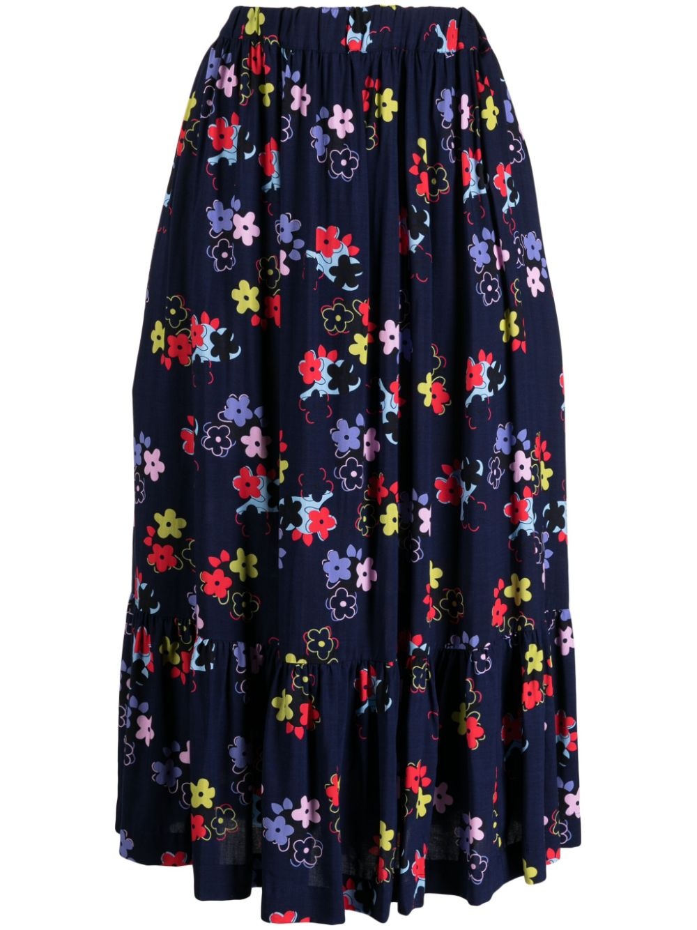 floral-print pleated skirt - 1