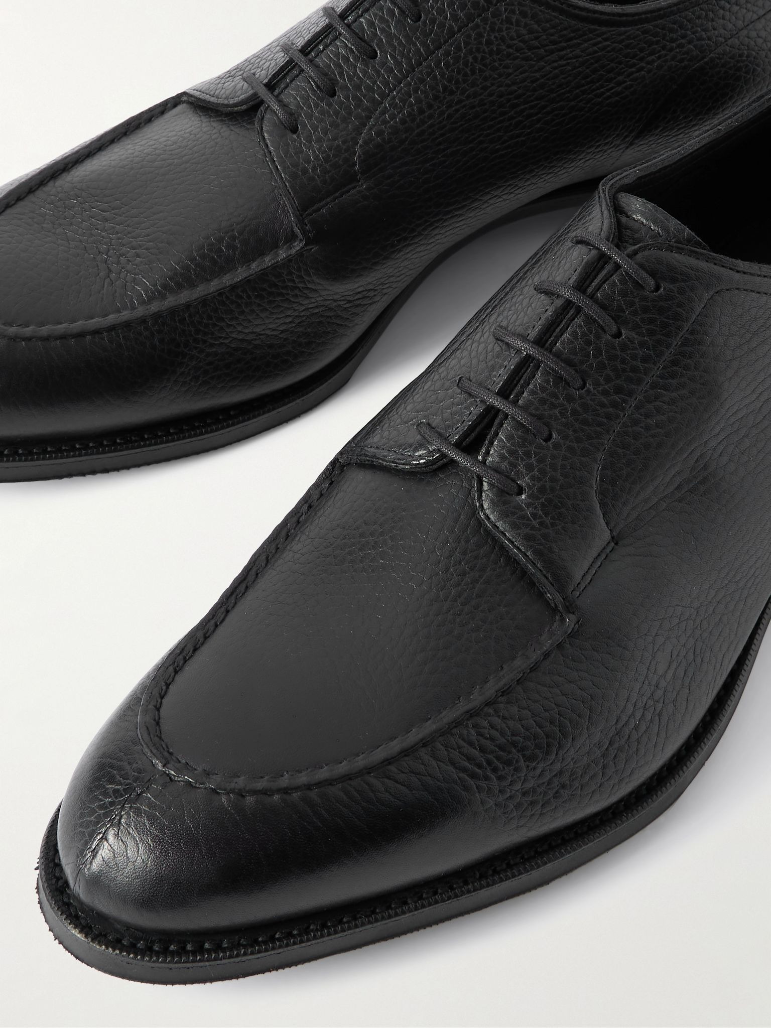 Dover Full-Grain Leather Derby Shoes Black - 5