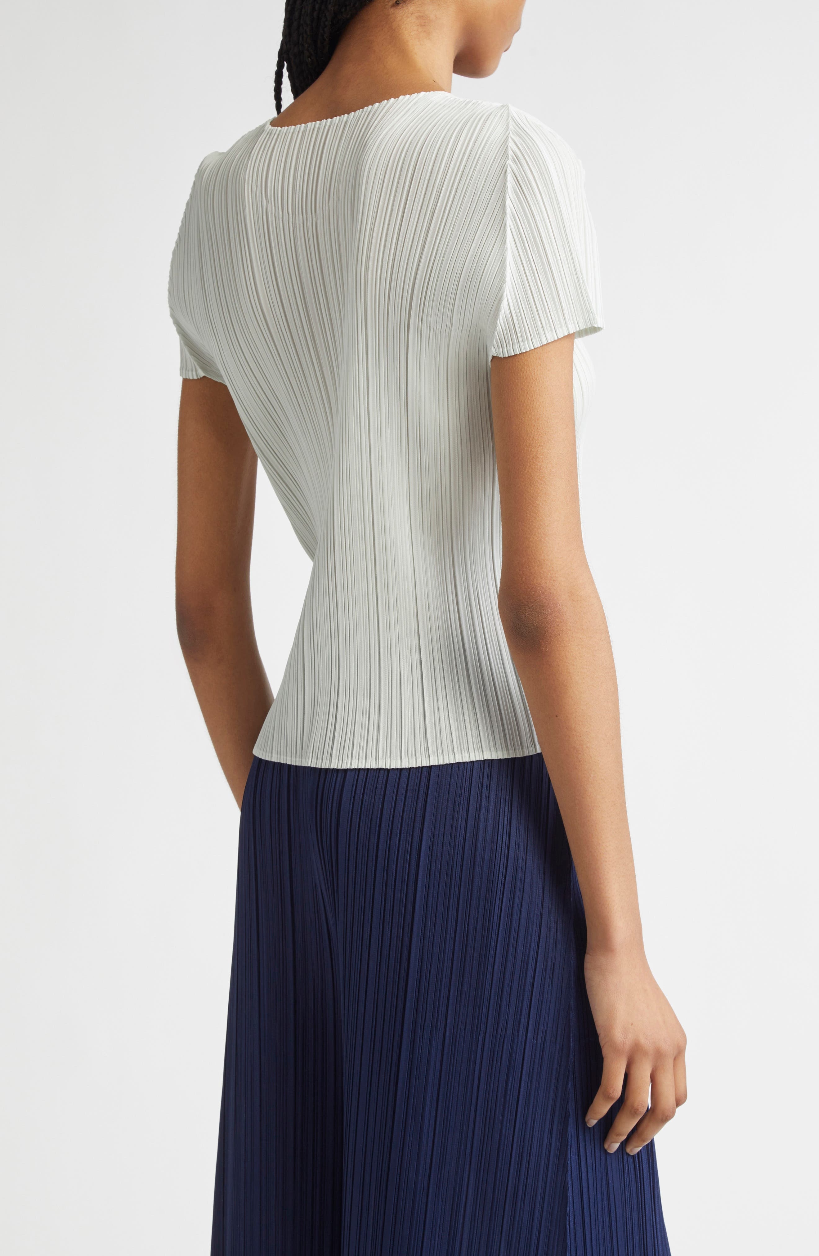 Pleats Please Issey Miyake Monthly Colors April Pleated Top in Ice White at Nordstrom - 3