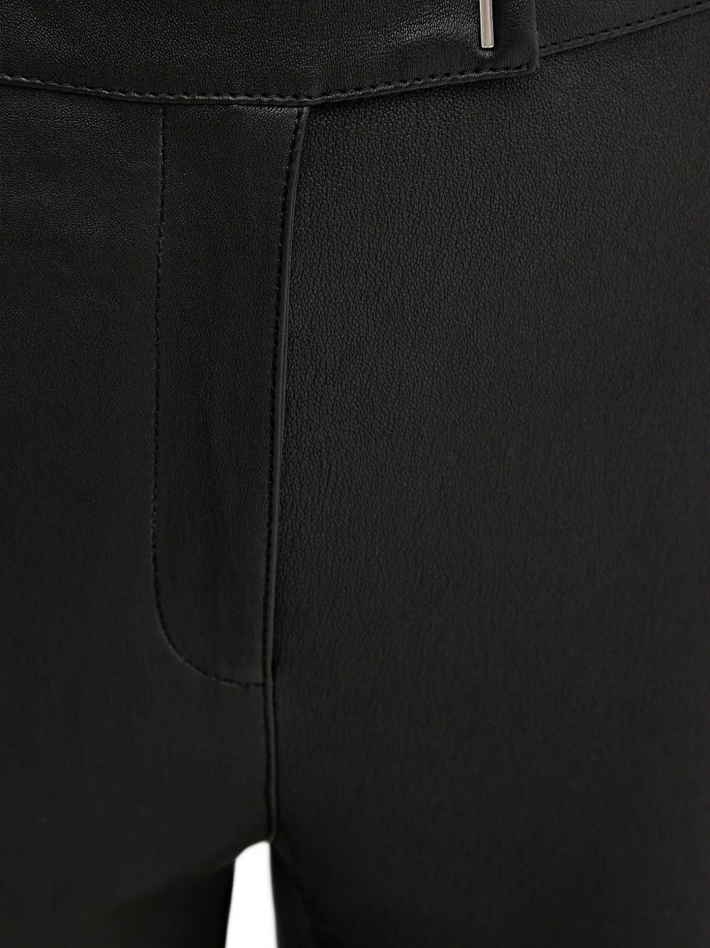 split-hem leather trousers - 5