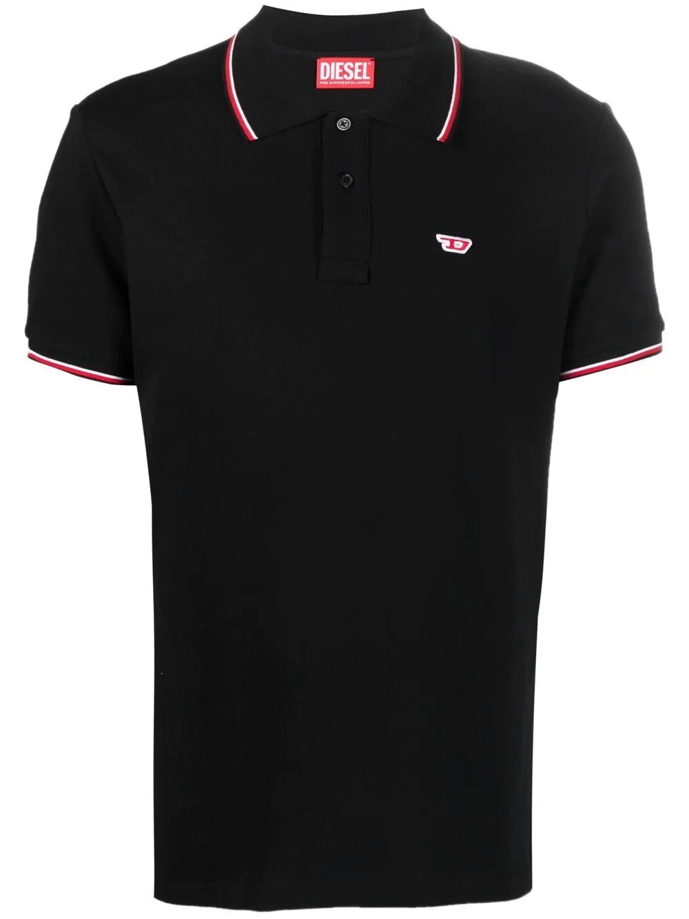 embroidered-logo polo shirt - 1