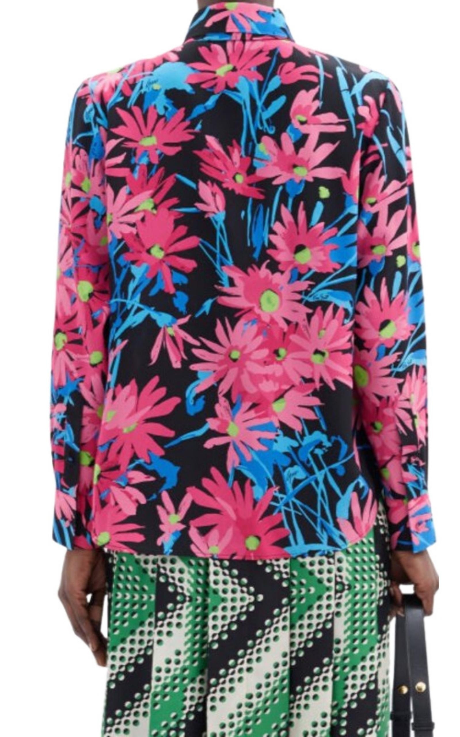 x Ken Scott Floral Print Silk Shirt - 5