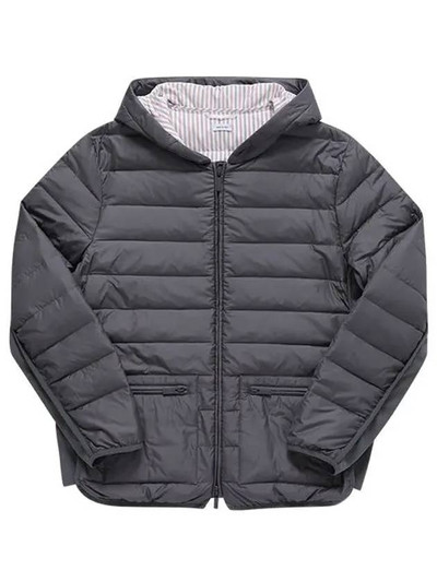 Thom Browne Ultra Light Nylon Hooded Down Padding Grey outlook