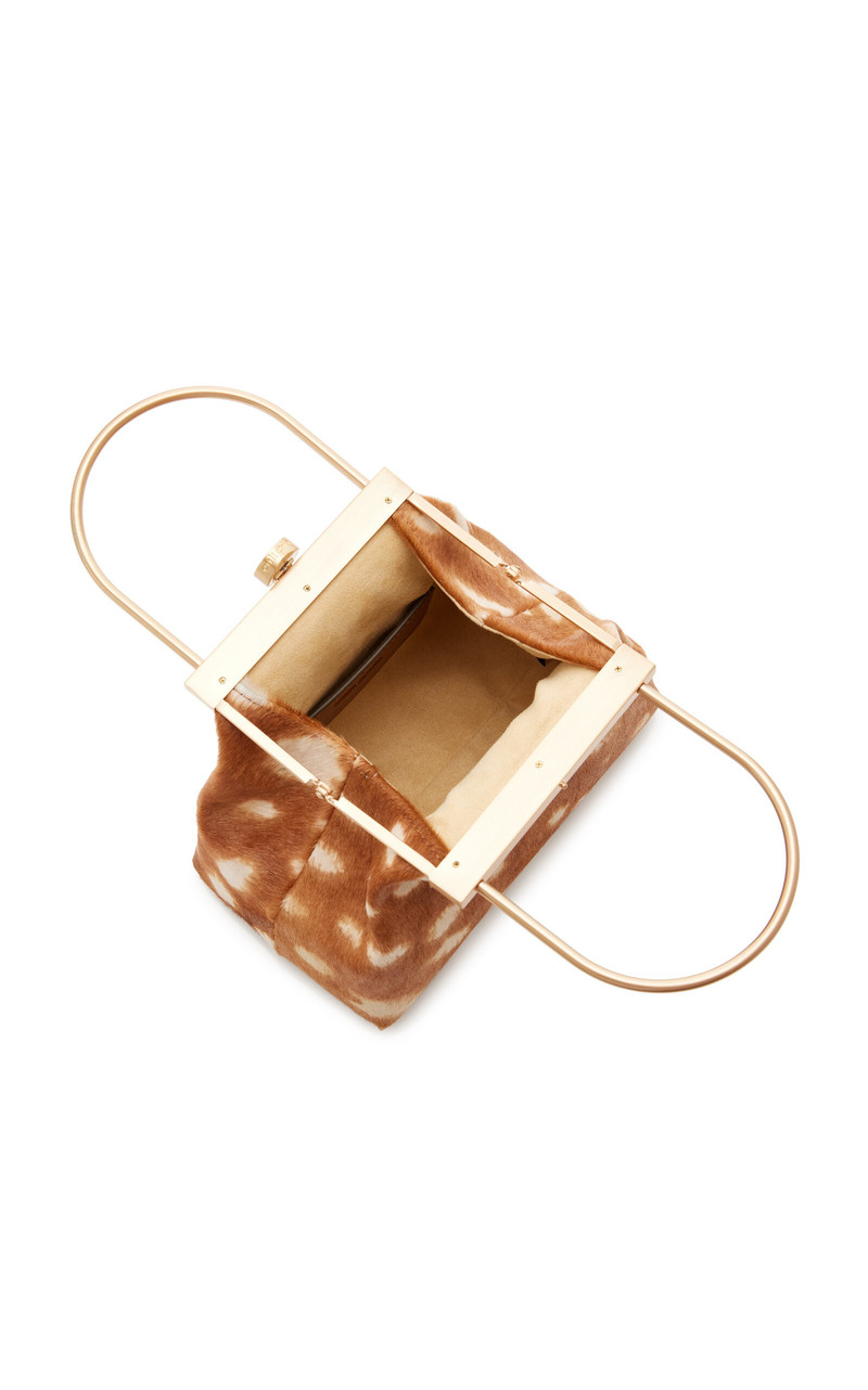 Estelle Calf Hair Top Handle Bag brown 5