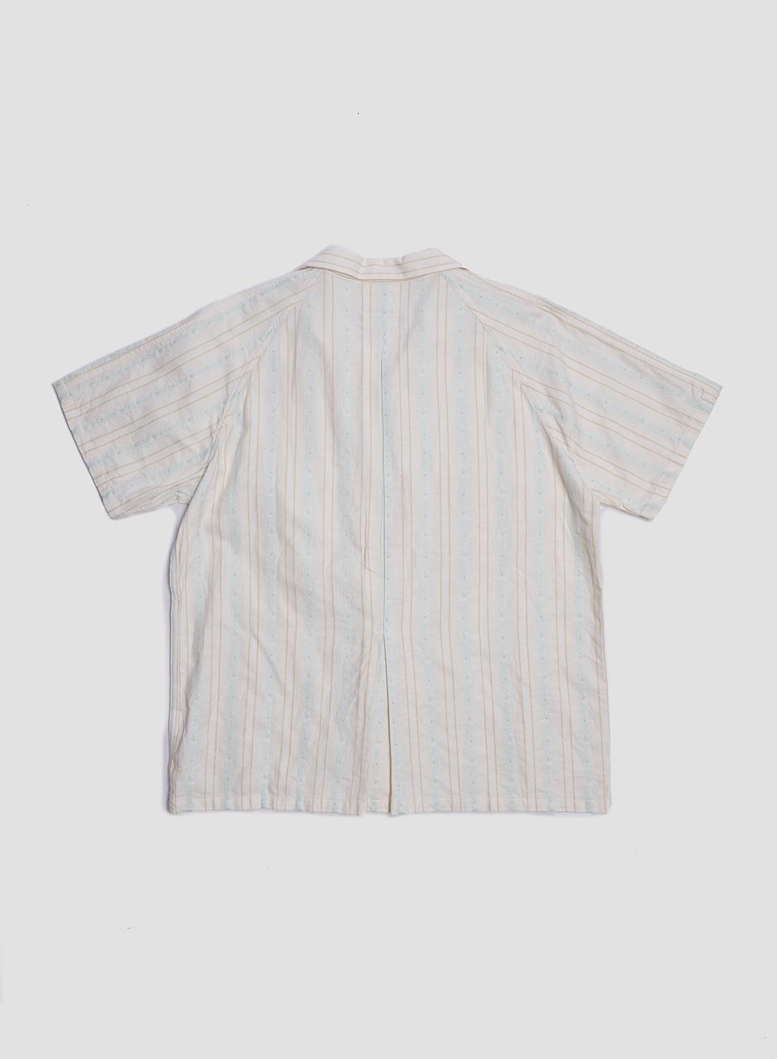 Adjustable Costume Original Cotton Dobby Stripe Raglan Sleeve Open Shirt - 5