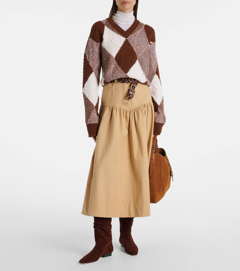 STAUD Wally suede knee-high boots outlook