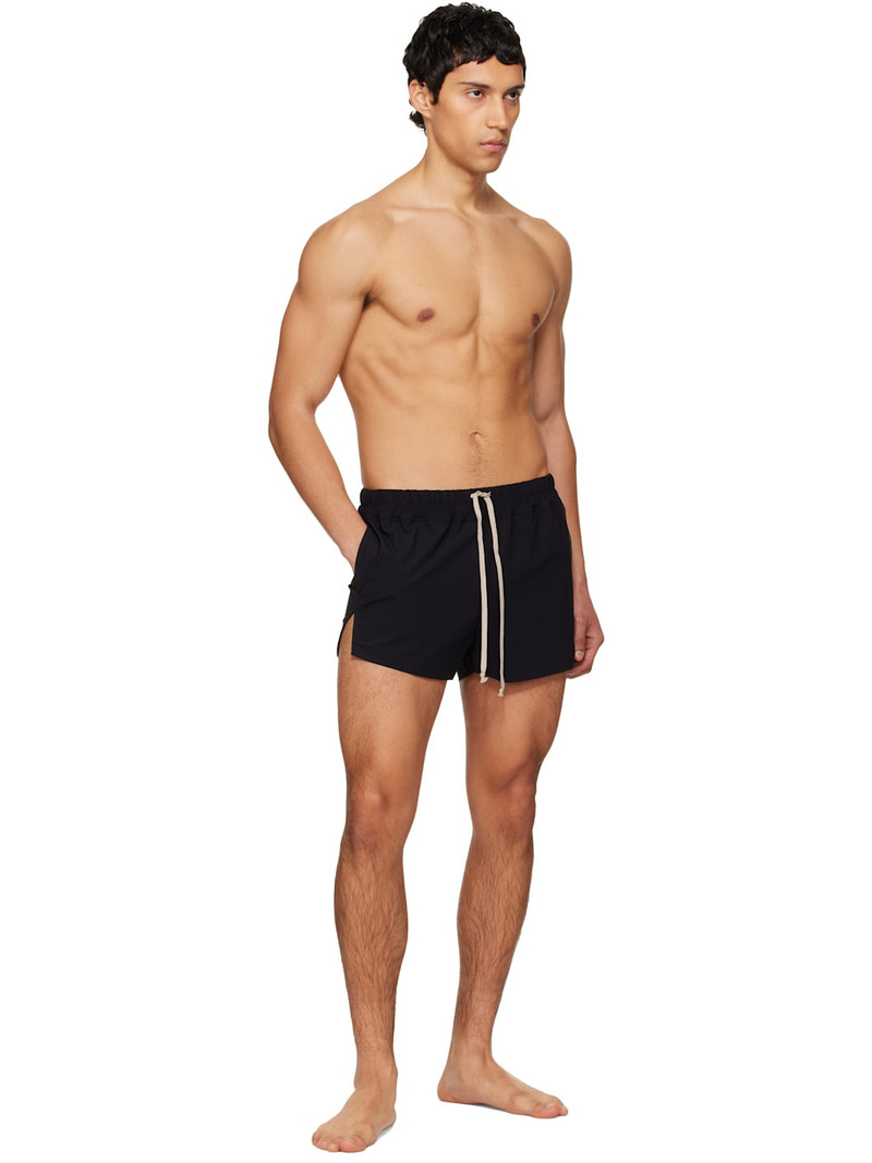 Rick Owens Black Temple Boxer Swim Shorts outlook