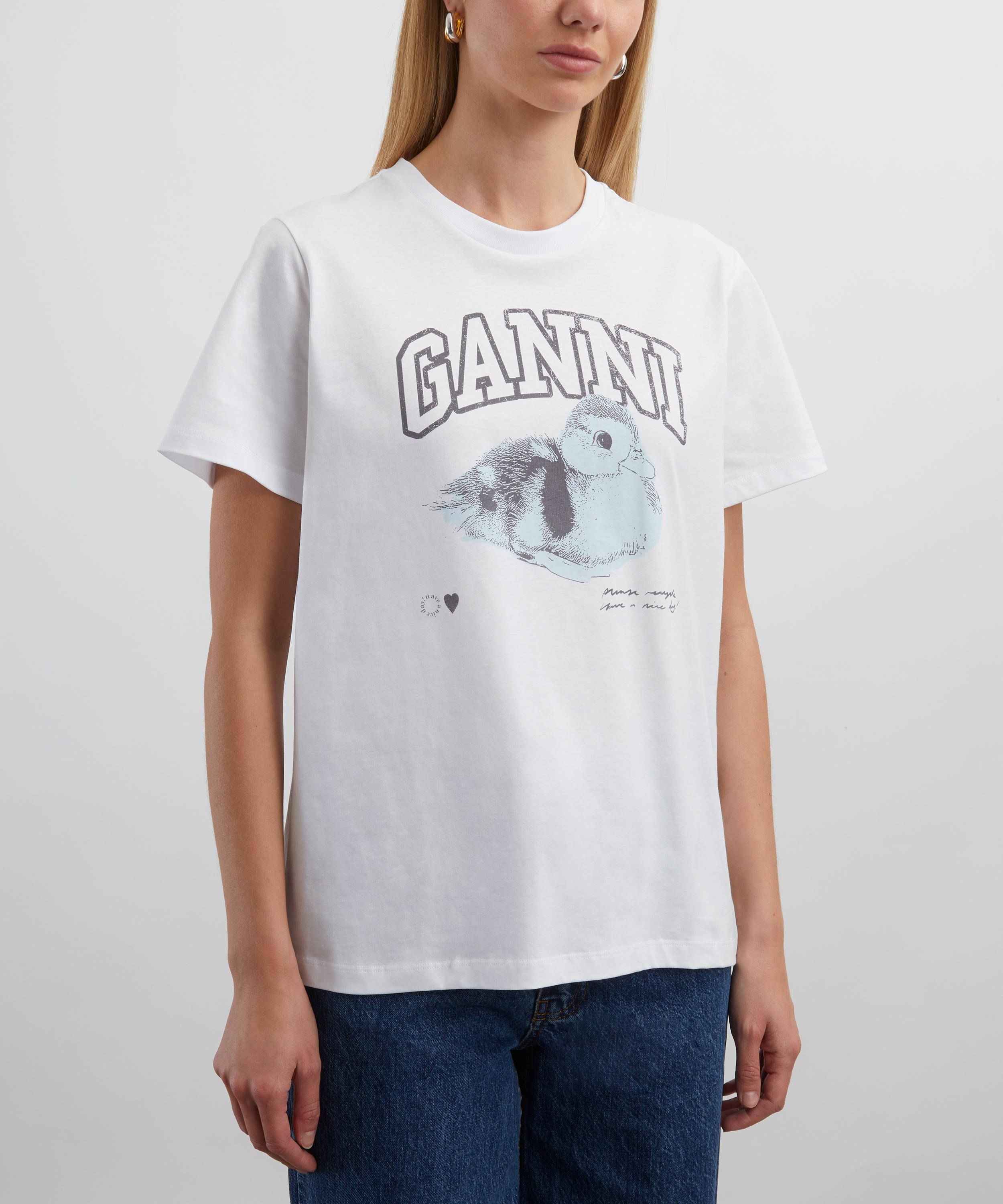 White Basic Jersey Duckie Relaxed T-shirt - 3