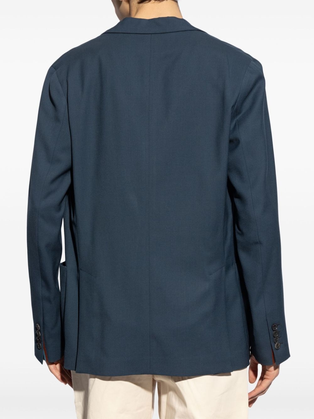 single-breasted wool blazer - 4