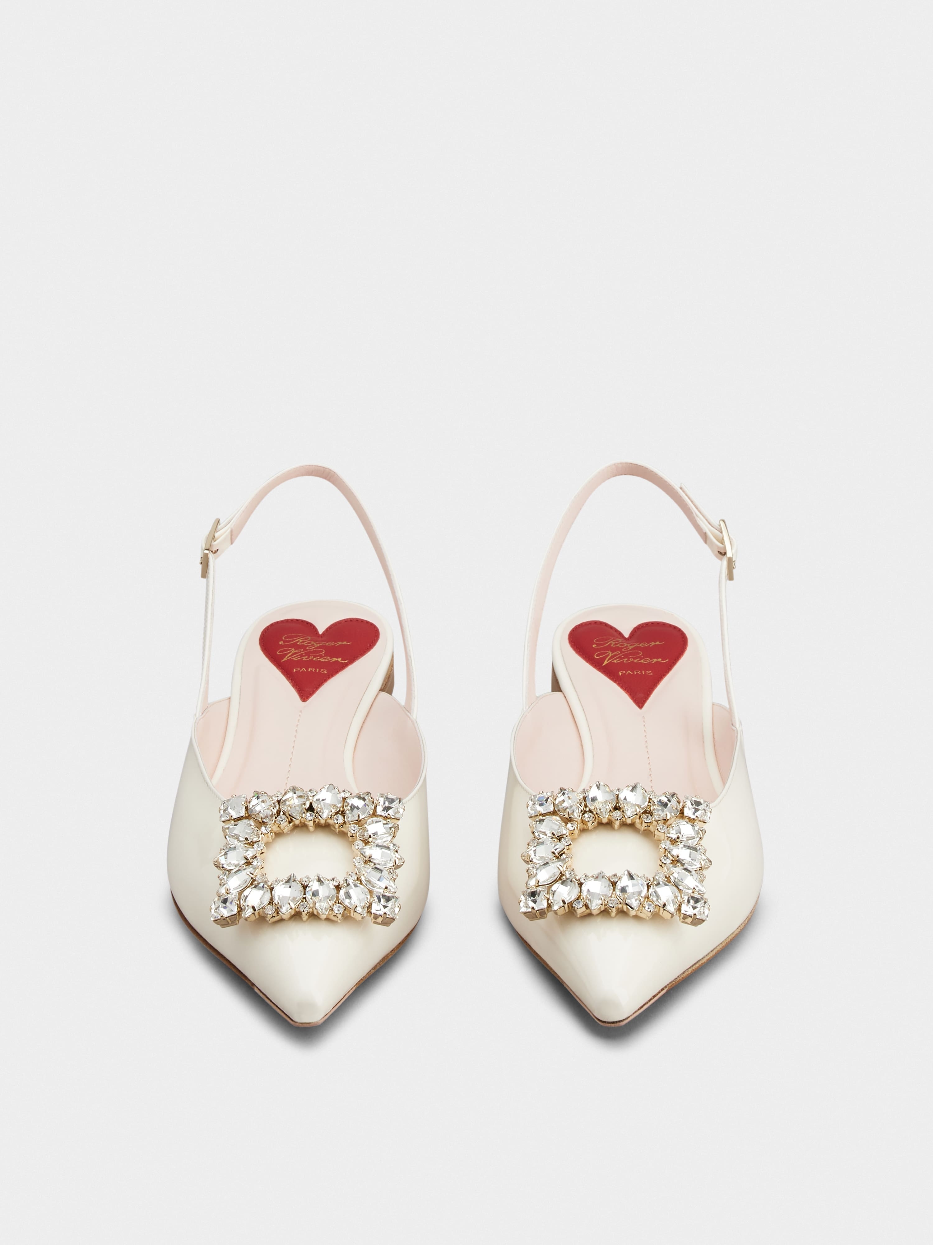 Strass Buckle Slingback Ballerinas in Patent Leather - 6