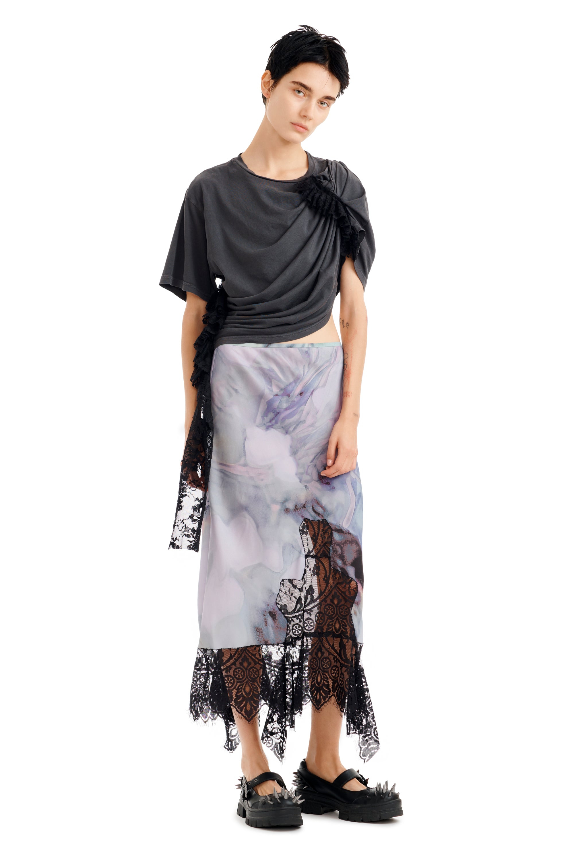 OIL MOLD HISS SKIRT - 7