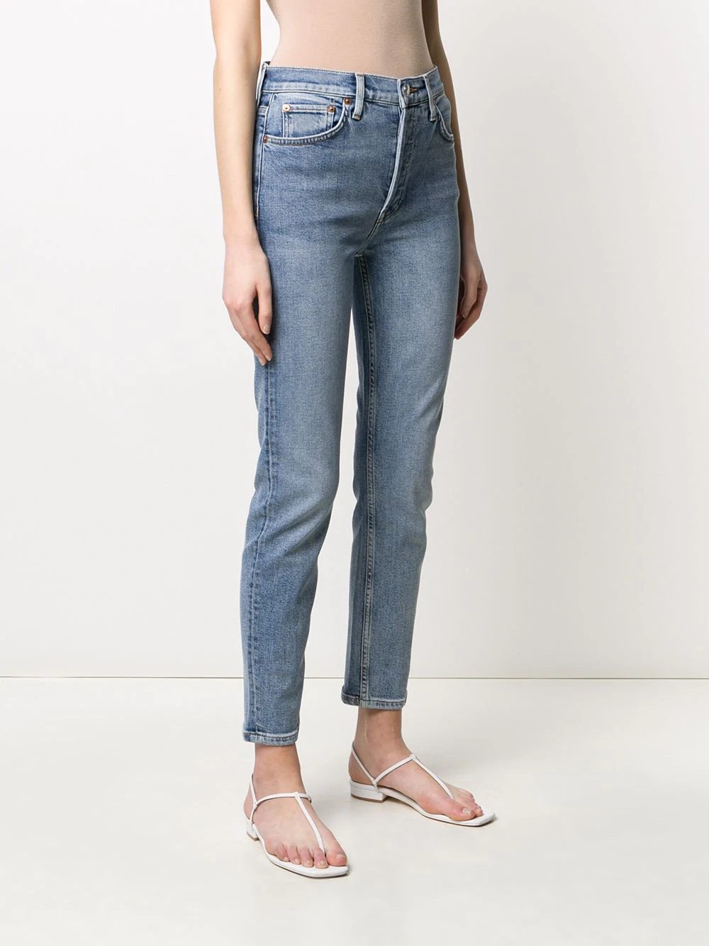 high-waisted slim-fit jeans - 3