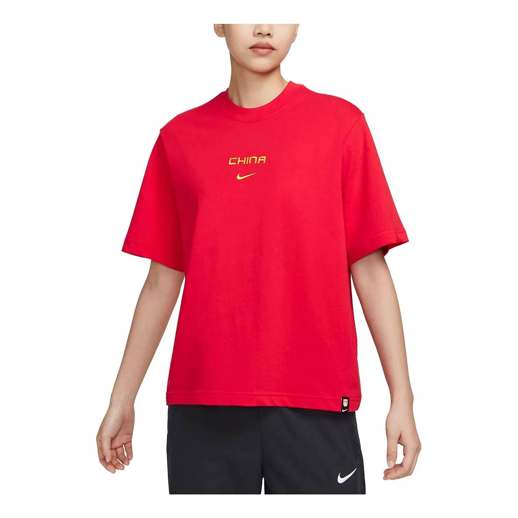 (WMNS) Nike "CHINA TEAM" T-Shirt 'Red' FN3115-600 - 1