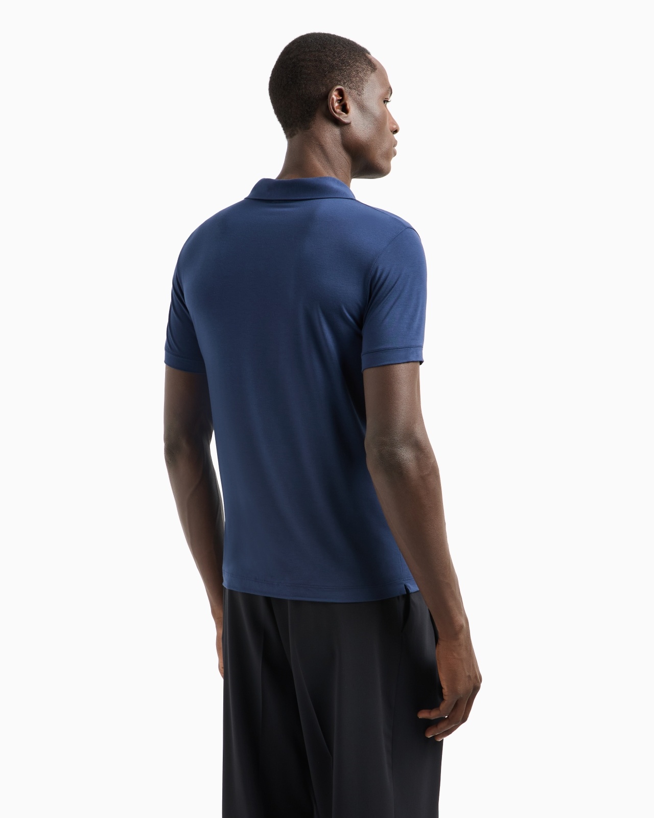 STRETCH VISCOSE JERSEY SHORT-SLEEVED POLO SHIRT - 3