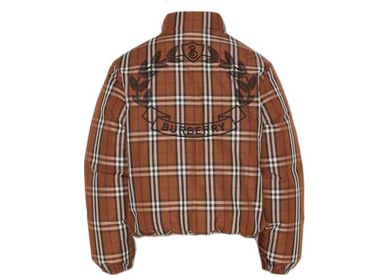 Burberry Burberry Check Puffer Jacket Dark Birch Brown outlook