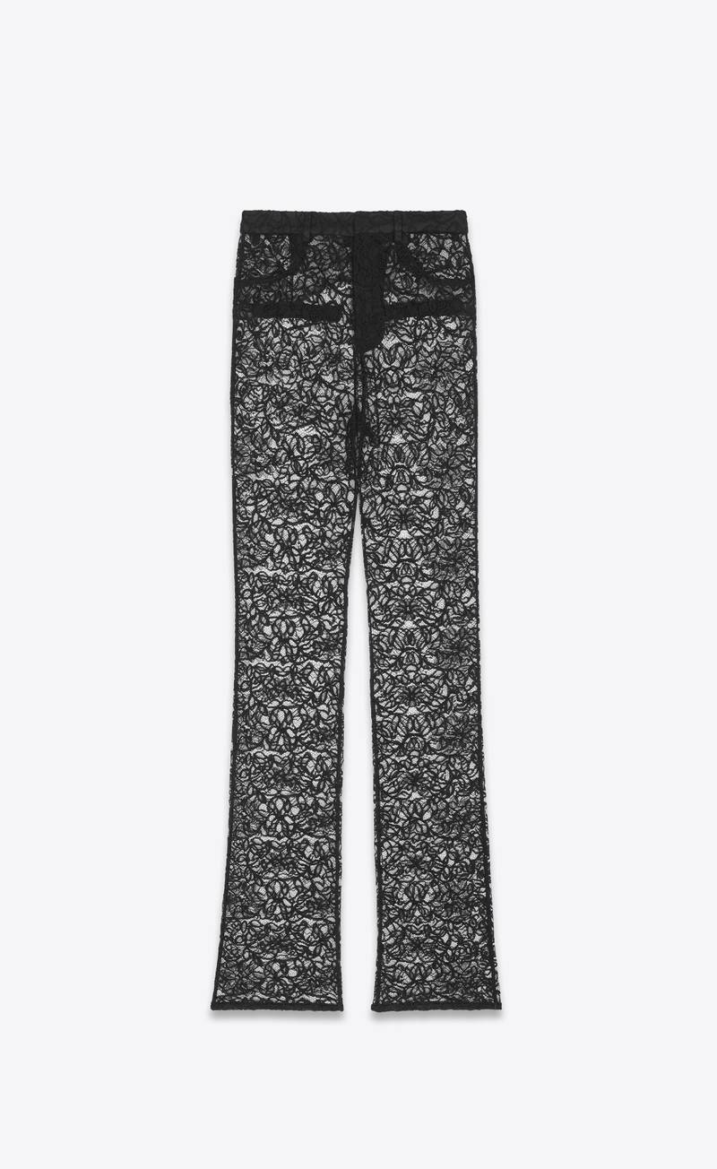 straight-leg pants in floral lace 1