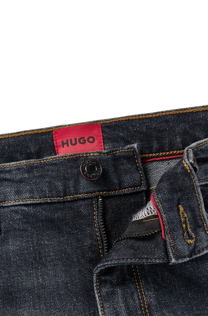 SLIM-FIT JEANS IN GRAY STRETCH DENIM 6