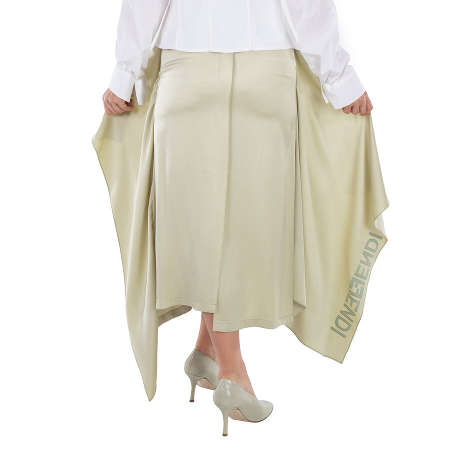 Fendi Gonna Glow Viscose Satin Skirt - 4