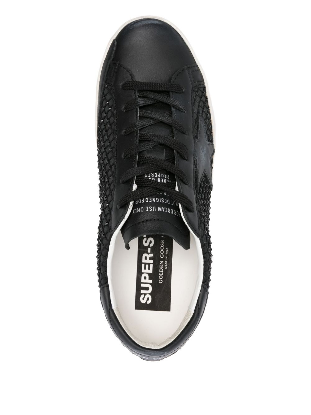 Super-Star beaded leather trainers - 4