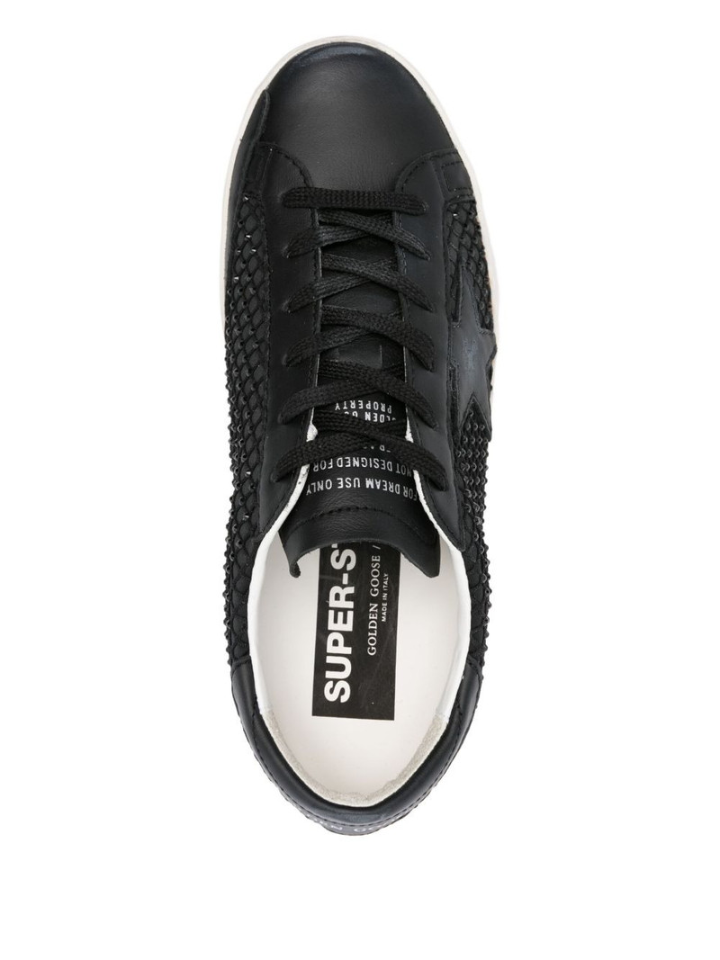 Super-Star beaded leather trainers 4