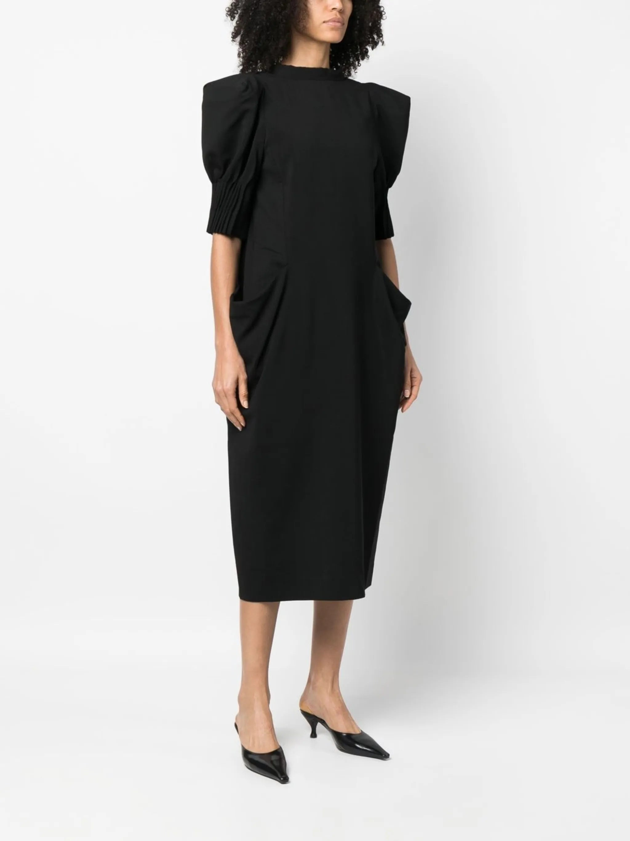 Bite Studios Short-sleeve Wool Midi Dress - 2