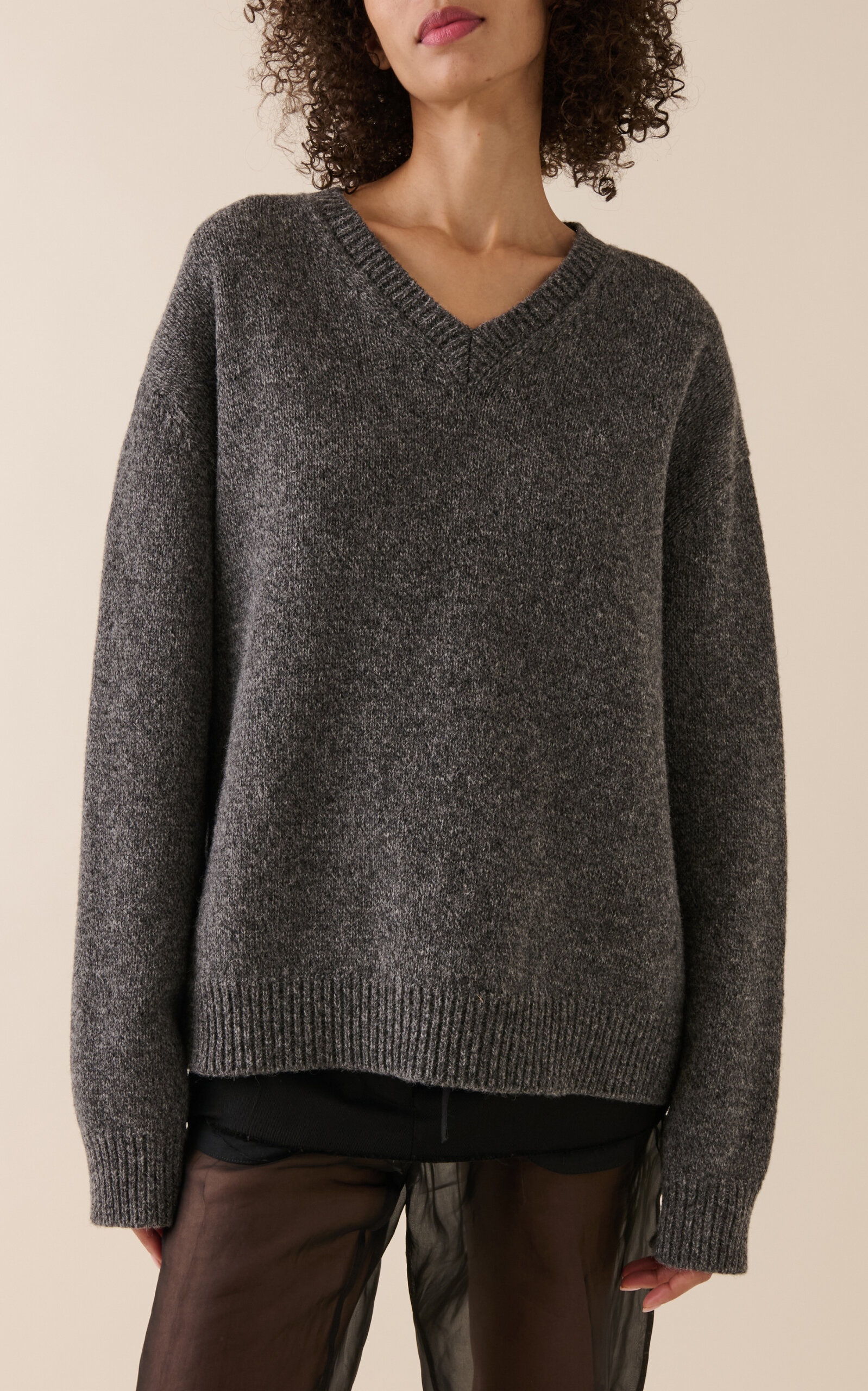 Knit Wool Sweater grey - 3