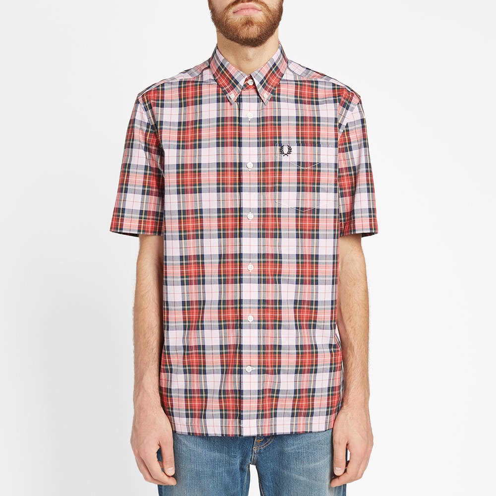 Fred Perry Authentic Short Sleeve Washed Tartan Shirt - 3