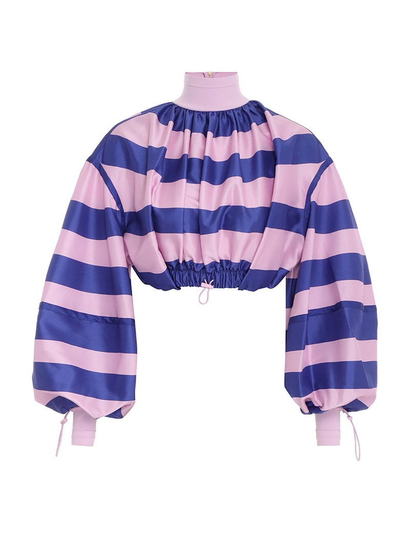TAMA RIB COLLAR CROP - 1