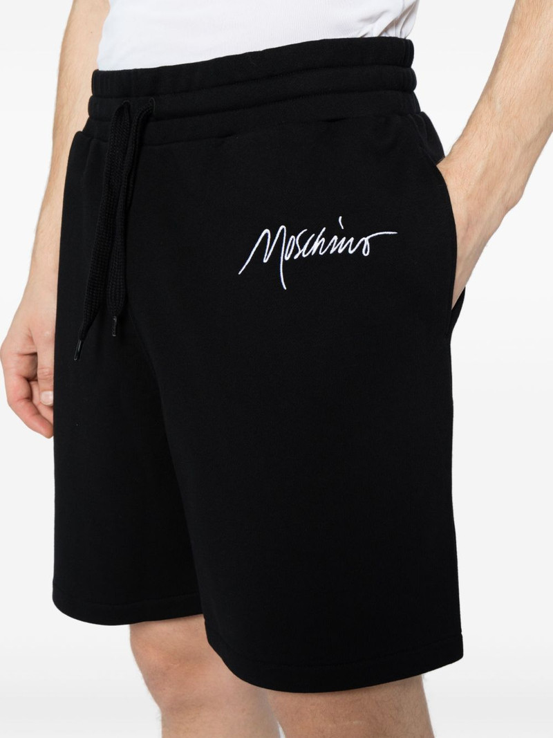 logo-embroidered organic cotton track shorts 5