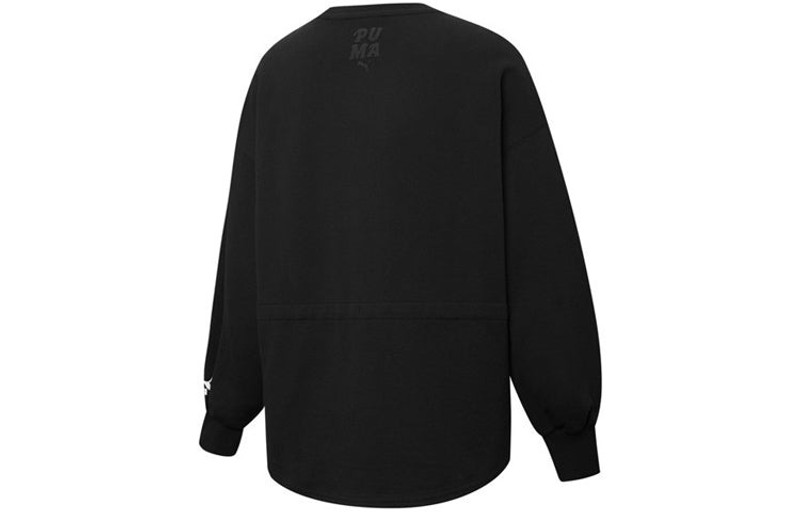 PUMA (WMNS) PUMA Embroidery Logo Round-neck SweatshirtBlack 536095-01 outlook