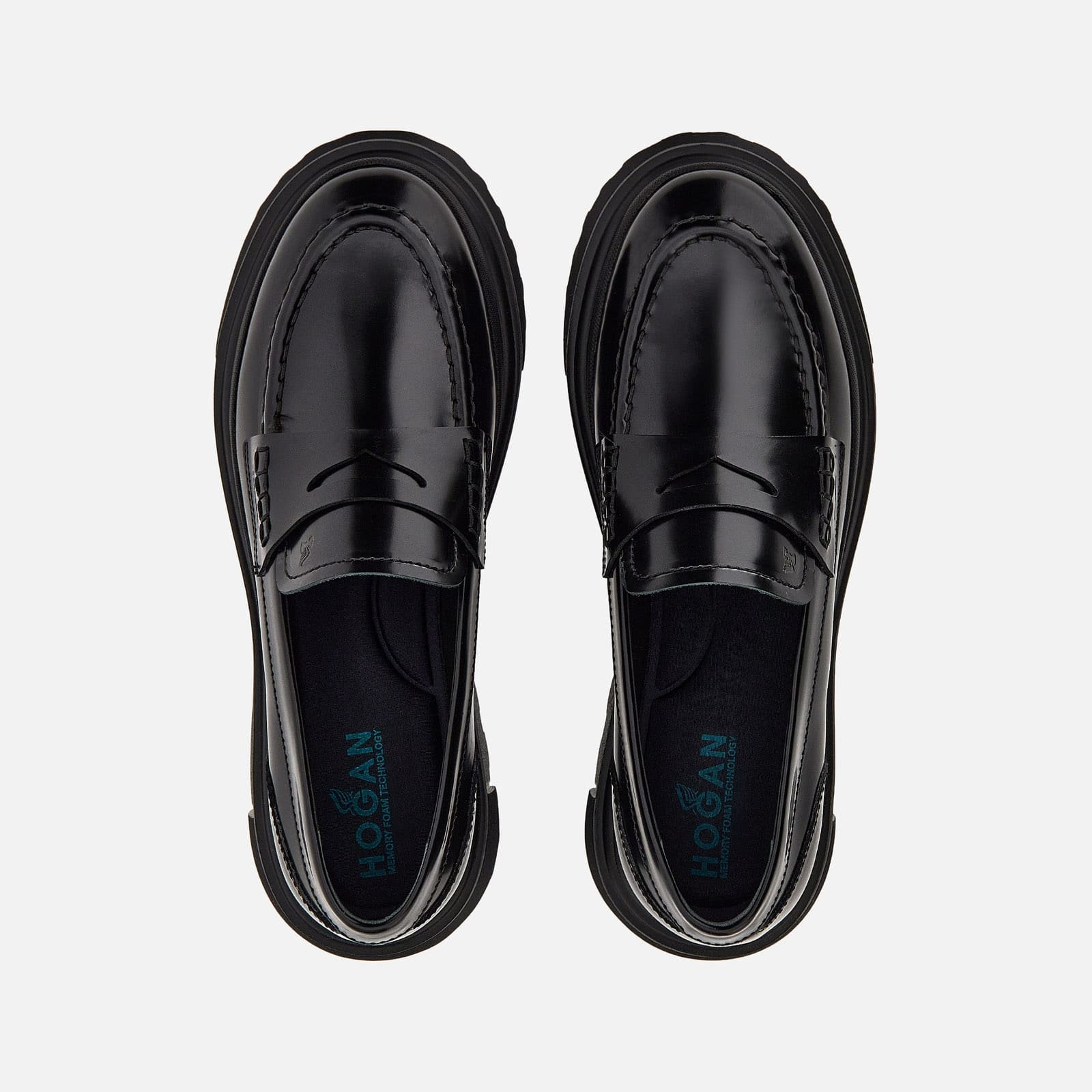 HOGAN ブラックレザー ローファー Hogan Leather Loafers | Black | FARFETCH