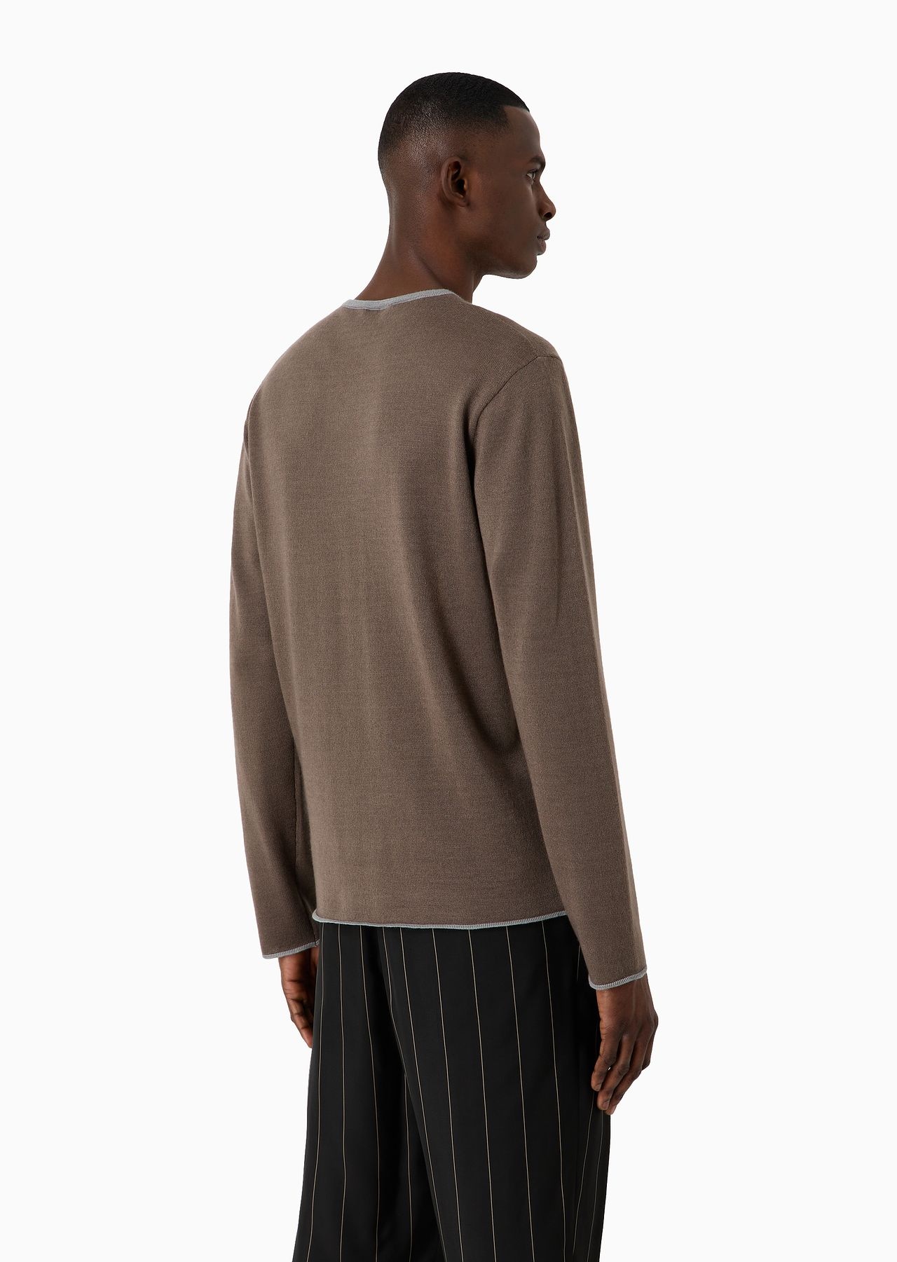 Crew-neck jumper in cashmere and silk - 3