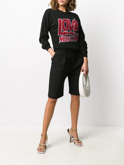 Moschino logo-patch sweater  outlook