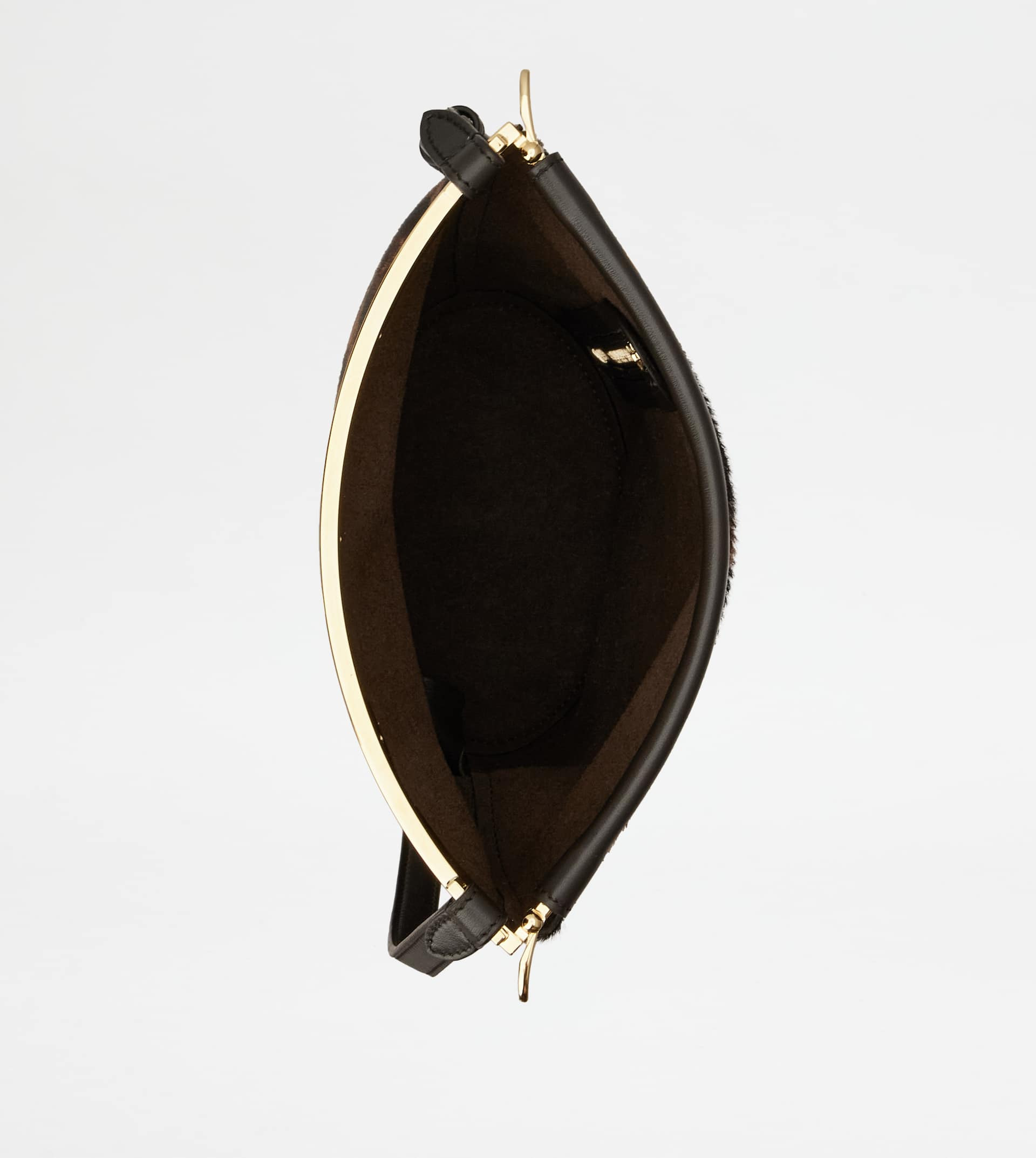 TOD'S MAGENTA BAG BUCKET BAG IN PONY EFFECT LEATHER MINI - BROWN - 4