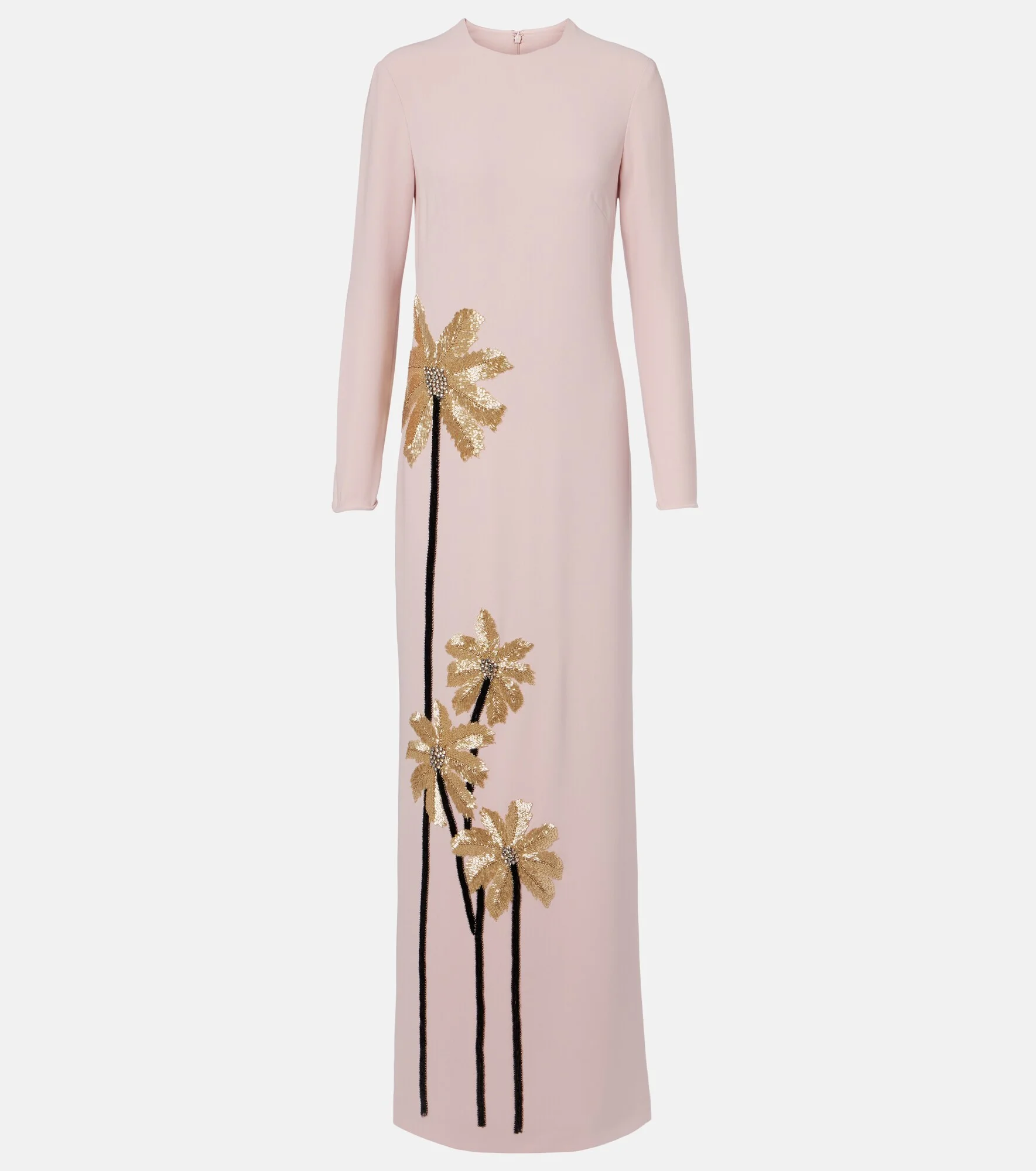 Nevina crystal-embellished crêpe gown - 1