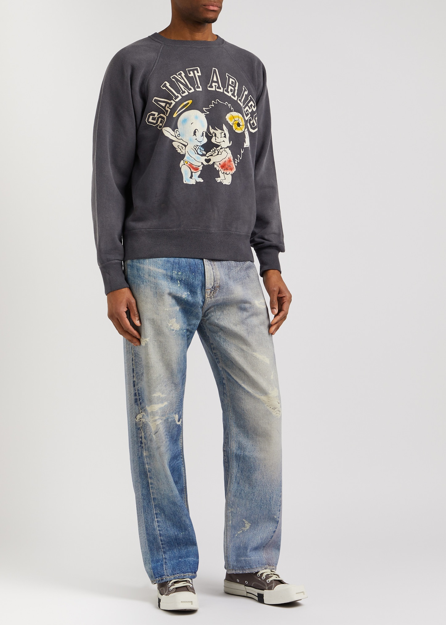 スウェット・トレーナー SAINT MXXXXXX Saint Aries printed cotton sweatshirt SAINT M×××××× Saint Aries printed cotton sweatshirt