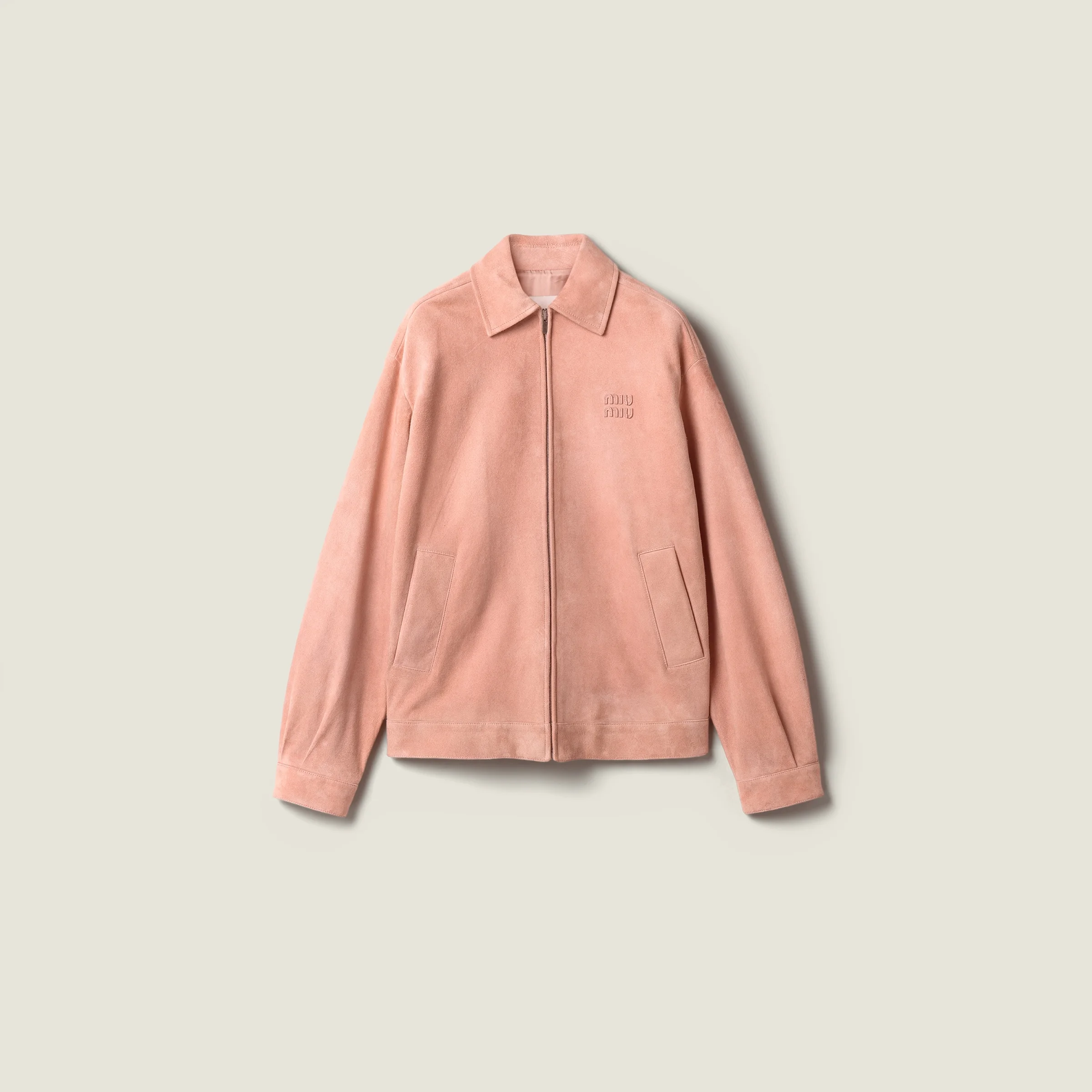 Waxed suede blouson jacket - 1