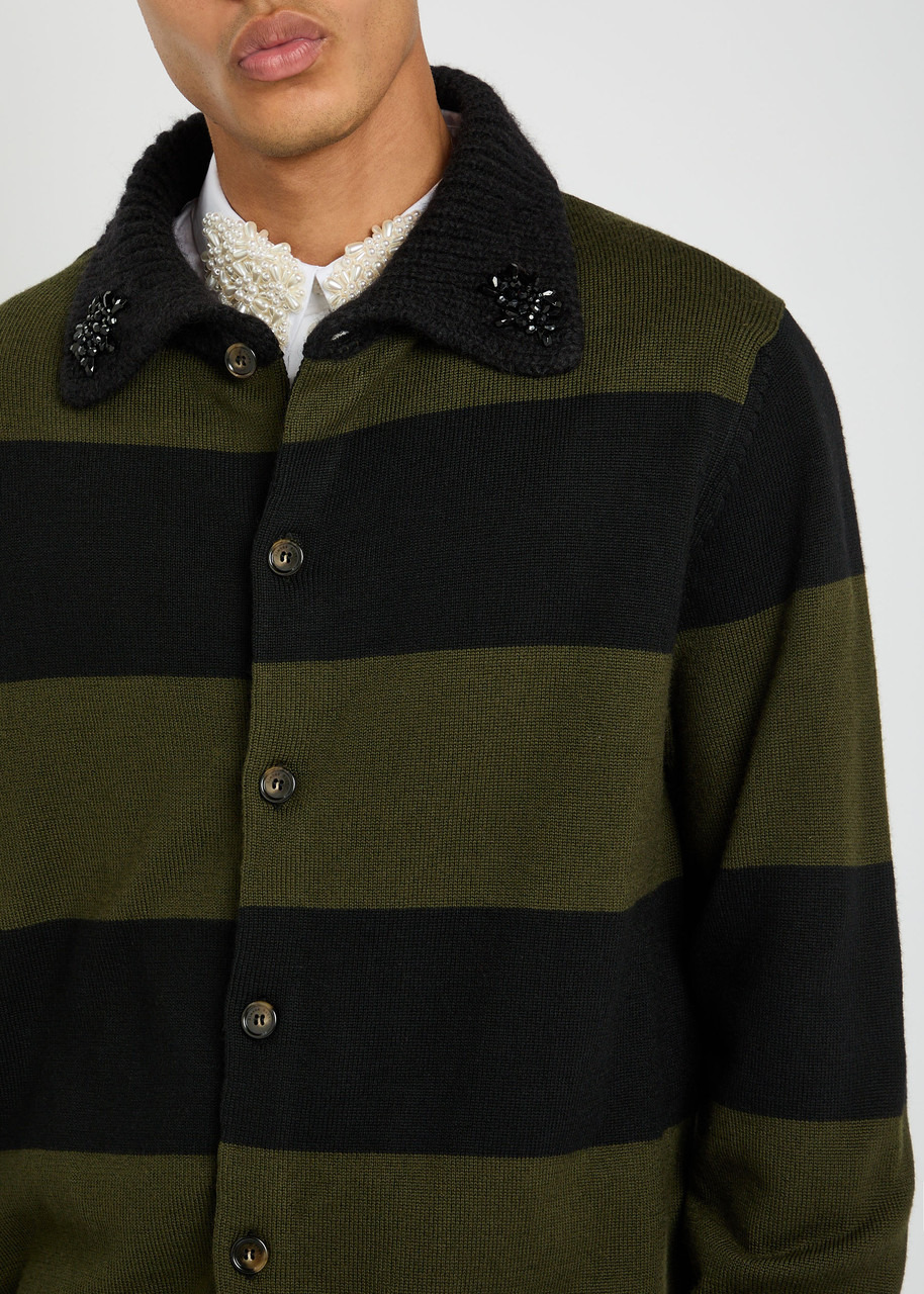 Simone Rocha Striped Wool Cardigan - 5
