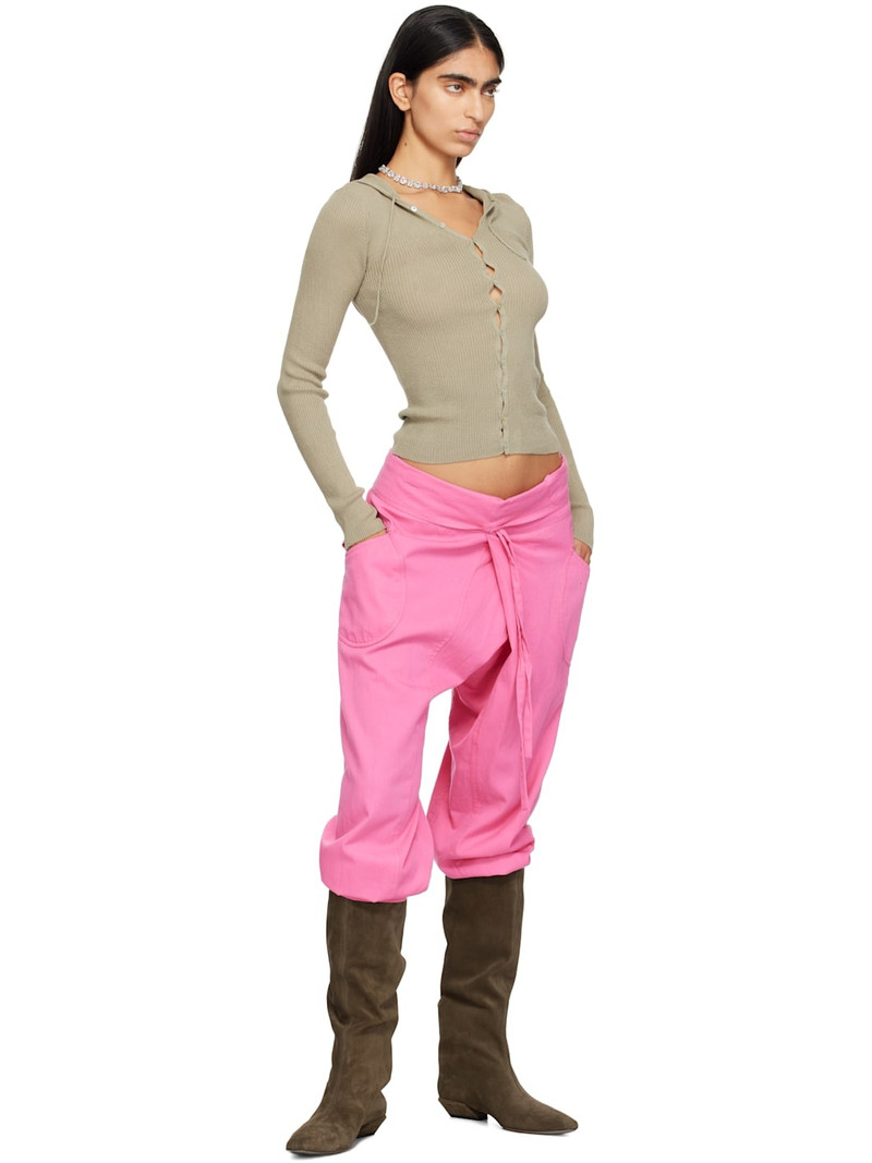 PARIS TEXAS Khaki Bettina 25 Tall Boots outlook