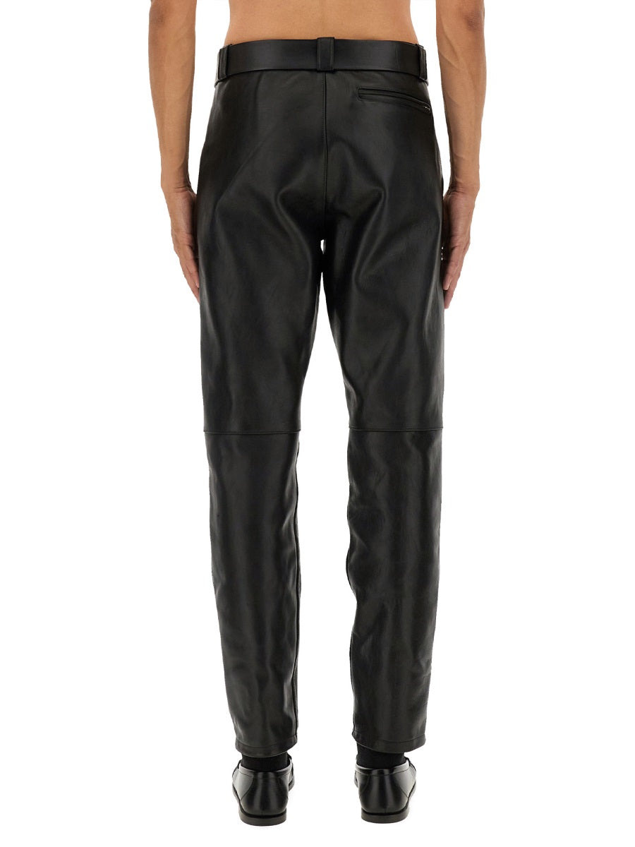 Leather Pants With Belt - 3