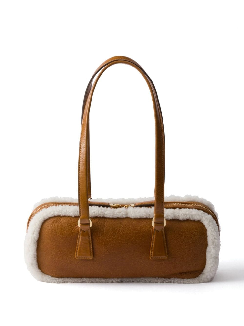 medium shearling leather tote bag - 2