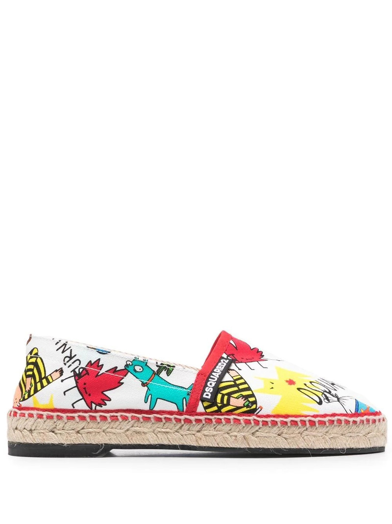 maple-leaf logo-print espadrilles 1